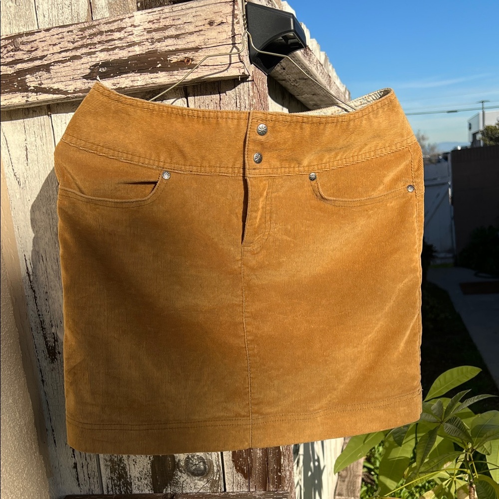 Athleta Corduroy Tan Mini Skirt